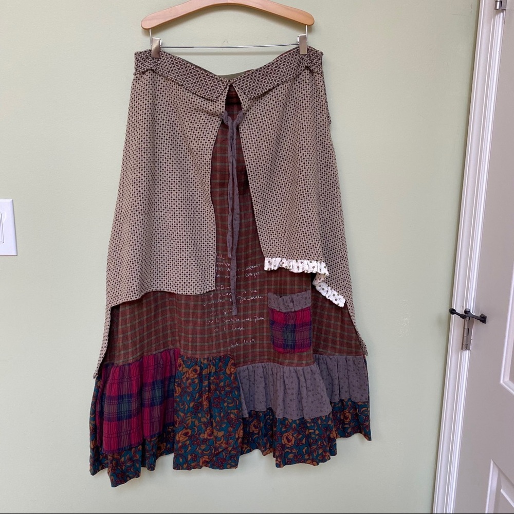 RARE cottagecore boho festival long layered Ian Mosh skirt!